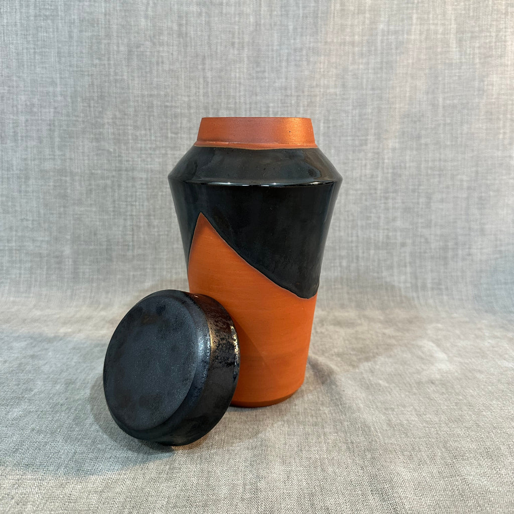 Black and Terracotta Jar
