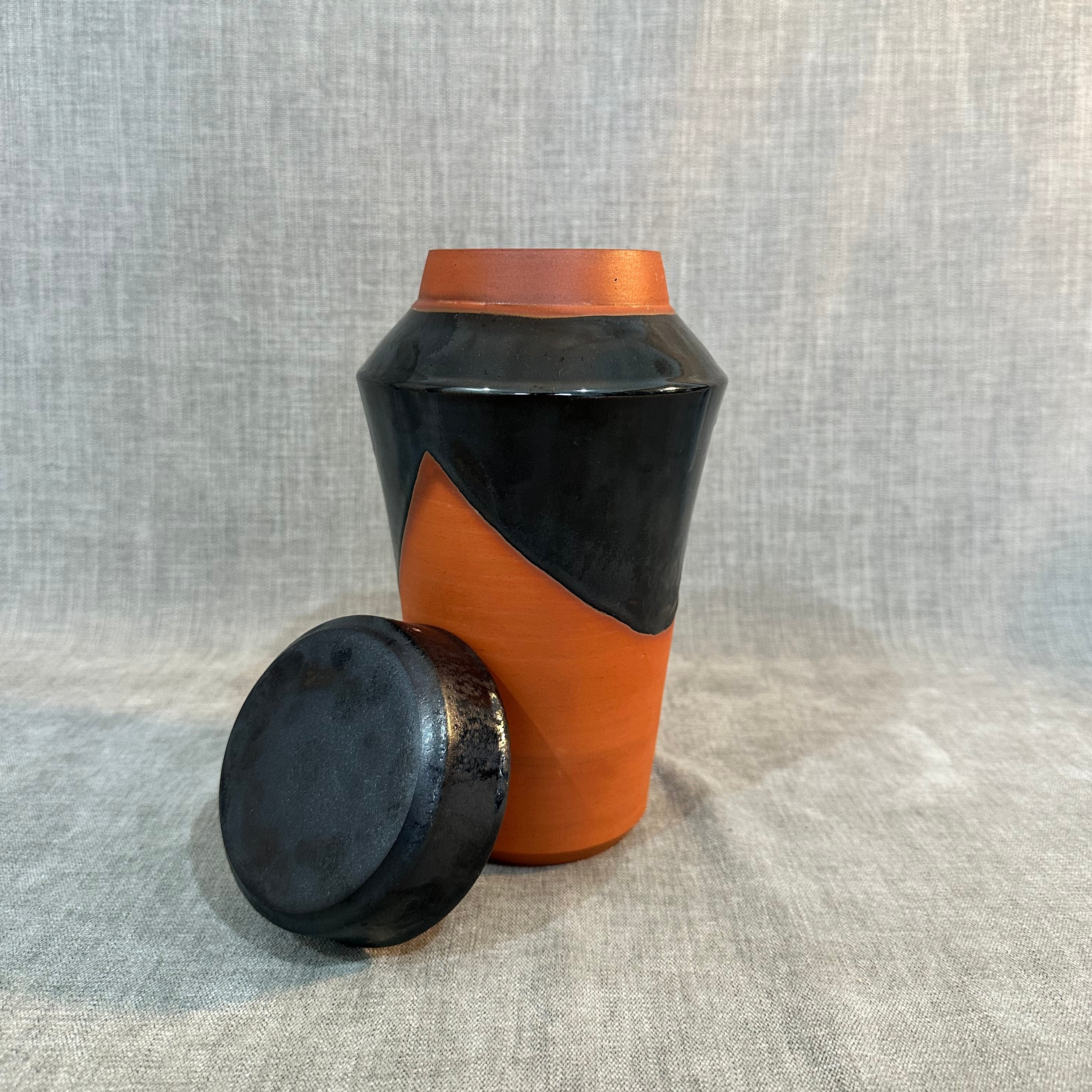 Black and Terracotta Jar